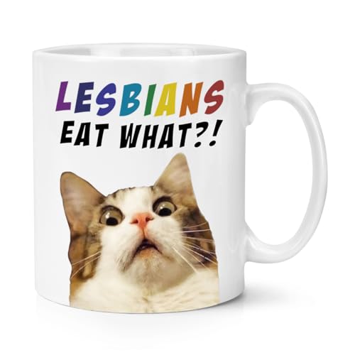 Tasse mit Aufschrift "Lesbians Eat What", 284 ml Tasse mit Aufschrift "Lesbians Eat What", 284 ml von Gift Base