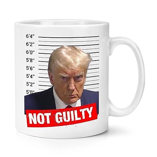 Tasse mit Aufschrift "Not Guilty" Donald Trump, 284 ml, lustiges Gefängnis von Gift Base