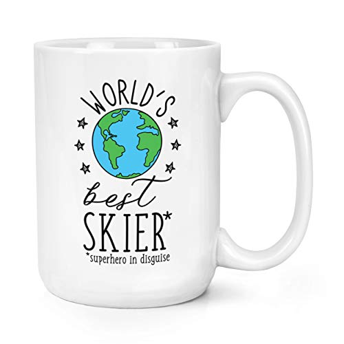 World's Best Skier 15oz Groß Becher Tasse von Gift Base