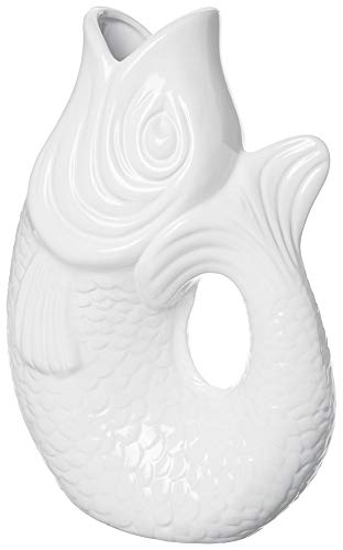 Gift Company Monsieur Carafon, Fisch, Vase, XS, weiß, 0,2 Liter von Gift Company