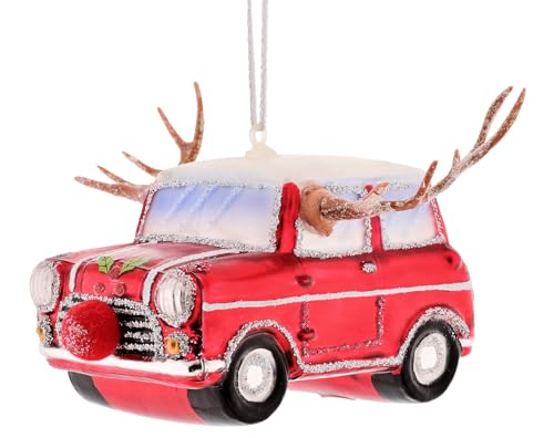 Gift Company - Christbaumschmuck, Hänger - Auto Rudolf - Maße (LxHxT): 11,8 x 8 x 11 cm von Gift Company