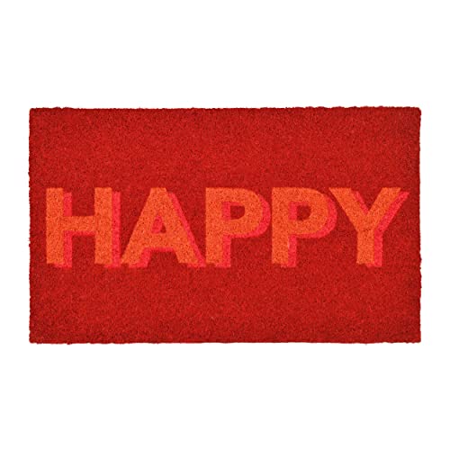 Gift Company Fussmatte, Happy, Neon, rot von Gift Company