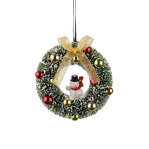 Gift Company - Hänger Kranz mit Schneemann, D10cm, grün von Gift Company