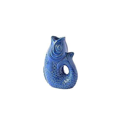Gift Company Kerzenhalter Monsieur Carafon S, Kerzenständer in Fisch-Form, Steingut, Azure, 16.2 cm, 1055303070 von Cr8 A Gift