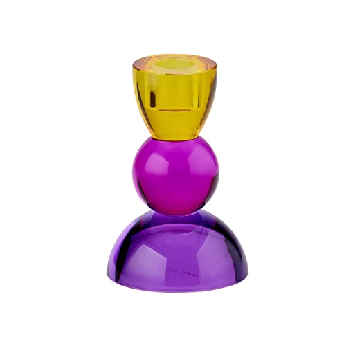 Gift Company Kerzenhalter Sari Kugel, Kerzenständer, Kristallglas, Orange, Pink, Lila, 12 cm, 1093601013 von Gift Company
