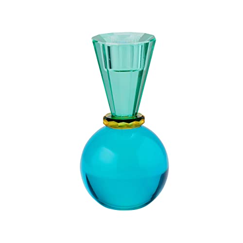 Gift Company Kerzenhalter Sari Kugel Konus, Kerzenständer, Kristallglas, Grün, Blau, 13.5 cm, 1093801008 von Gift Company