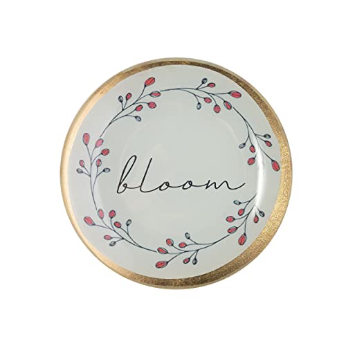 Gift Company - Love Plates, Glasteller S, Bloom, rund, weiß von Gift Company