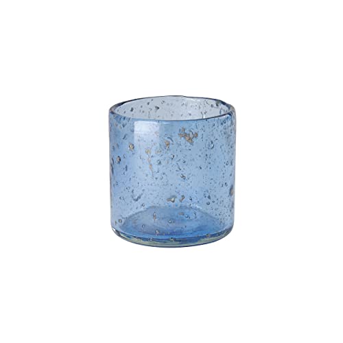 Gift Company Melange Windlicht Bubbles, Teelichthalter, Kerzenhalter, Glas, Blau, H 9.5 cm, 1064504009 von Gift Company