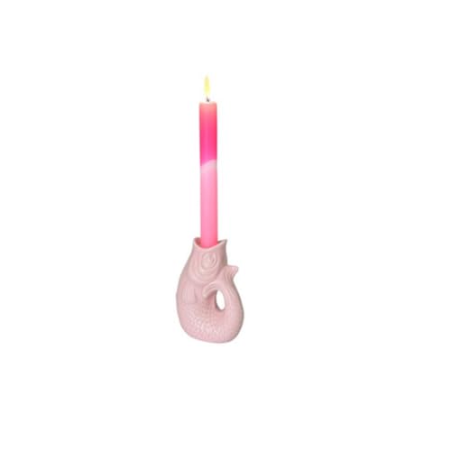 Gift Company Monsieur Carafon, Fisch, Kerzenhalter XS(H12,7 cm), sea pink, 9,8x12,7x6cm von Gift Company