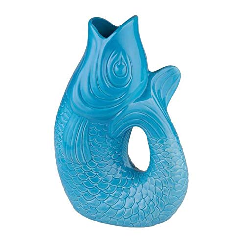 Gift Company - Monsieur Carafon - Vase/Blumenvase - Steingut - Lagoon/Blau - 21 x 12,2 x 30,7cm - 2,7 Liter von Gift Company