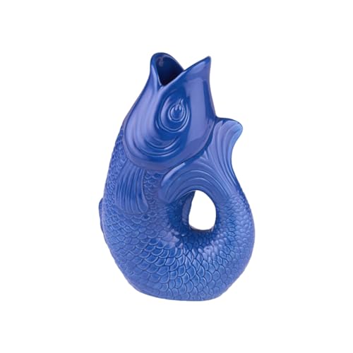 Gift Company - Monsieur Carafon - Vase/Blumenvase - Steingut - S - Azure/Blau - 17x10x24,3cm - 1,2 Liter von Gift Company