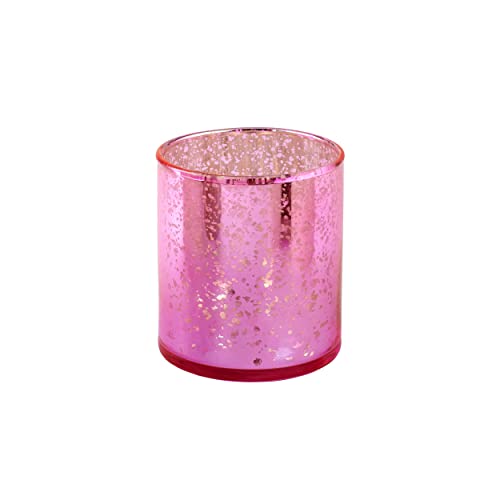 Gift Company Rapsody Windlicht, Teelichthalter, Kerzenhalter, Glas, Neon Pink, H 9 cm, 1097201008 von Gift Company