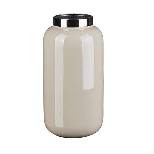 Gift Company - Saigon Vase XS, Sandstone/silberfarben von Gift Company