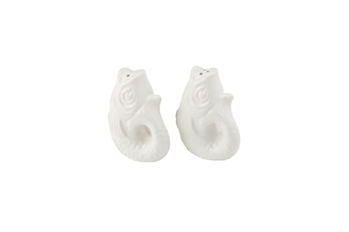 Gift Company Salz- und Pfefferstreuerset Monsieur Carafon 2-TLG, Steingut, Weiß, 9 cm, 1096601001 von veeu