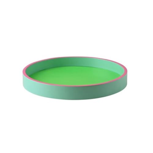 Gift Company Spa, Tablett, S, rund (20x2,5x20cm), 3 farbig, neon grün/Mint/neon pink, 20x2,5x20cm von Gift Company
