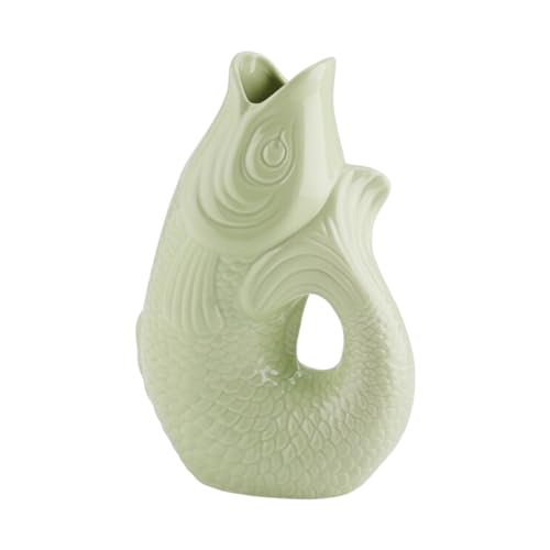 Gift Company Vase Monsieur Carafon S, Dekovase in Fisch-Form, Steingut, Sea Pink, 25 cm, 1087403043 von Gift Company