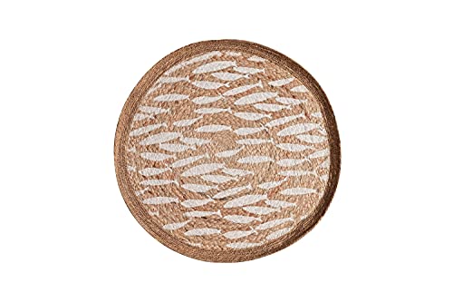 GIFTCOMPANY Wand-oder Tischdeko Havanna Fische Jute Weiss Natur Ø 50 cm, Wandobjekt, Geschenk, Dekoration von GIFTCOMPANY