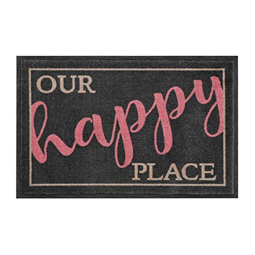 Gift Company - Washables - Fussmatte - Our Happy Place - Polyamid/Gummirücken - grau - 75 x 50cm Gift Company - Washables - Fussmatte - Our Happy Place - Polyamid/Gummirücken - grau - 75 x 50cm von Gift Company