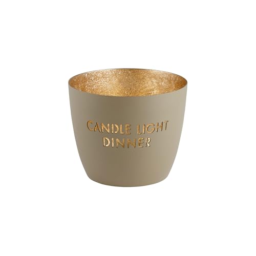 Madras Windlicht Spruch gestanzt, verschiedne Ausführungen und Farben (Candle Light Dinner) von Gift Company