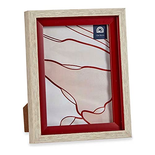 Gift Decor Bilderrahmen, Rot, Braun, Holz, Kunststoff, 17 x 2 x 21,8 cm von Gift Decor