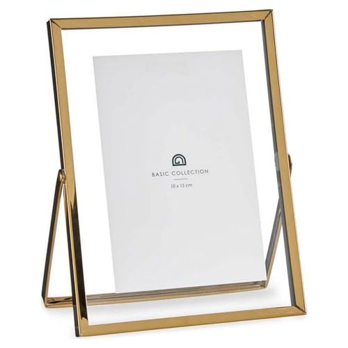 Gift Decor Doppelter Bilderrahmen Gold Metall Glas Kunststoff 15,5 x 1 x 20,7 cm (10 x 15 cm) von Gift Decor