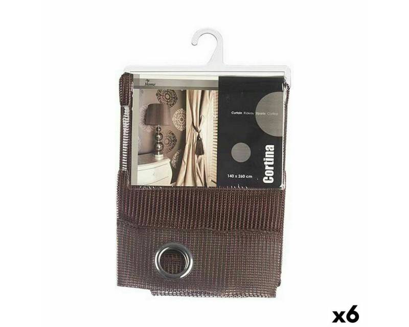 Gift Decor Gardine Vorhang 140 x 260 cm Raster Braun 6 Stück Gift Decor Gardine Vorhang 140 x 260 cm Raster Braun 6 Stück von Gift Decor