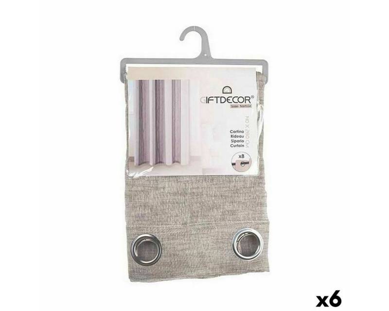 Gift Decor Gardine Vorhang Braun 140 x 0,1 x 260 cm 6 Stück Gift Decor Gardine Vorhang Braun 140 x 0,1 x 260 cm 6 Stück von Gift Decor