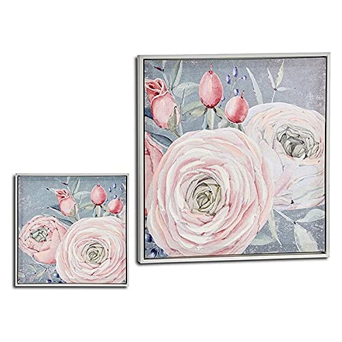 Gift Decor S3605088 Canvas, Verschiedene Materialien, rose, 52.5 X 2.8 X 52.5 Cm von Gift Decor