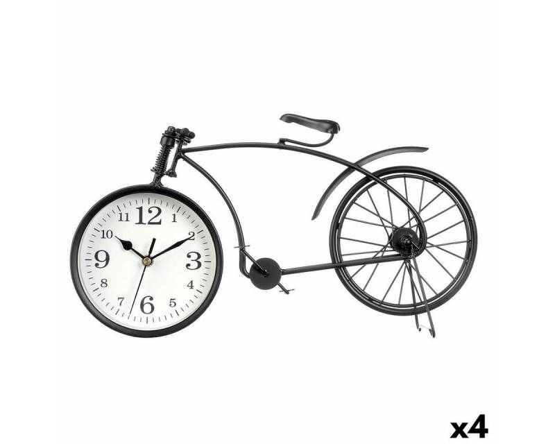 Gift Decor Uhr Tischuhr Fahrrad Schwarz Metall 38 x 20 x 4 cm 4 Stück Rund von Gift Decor