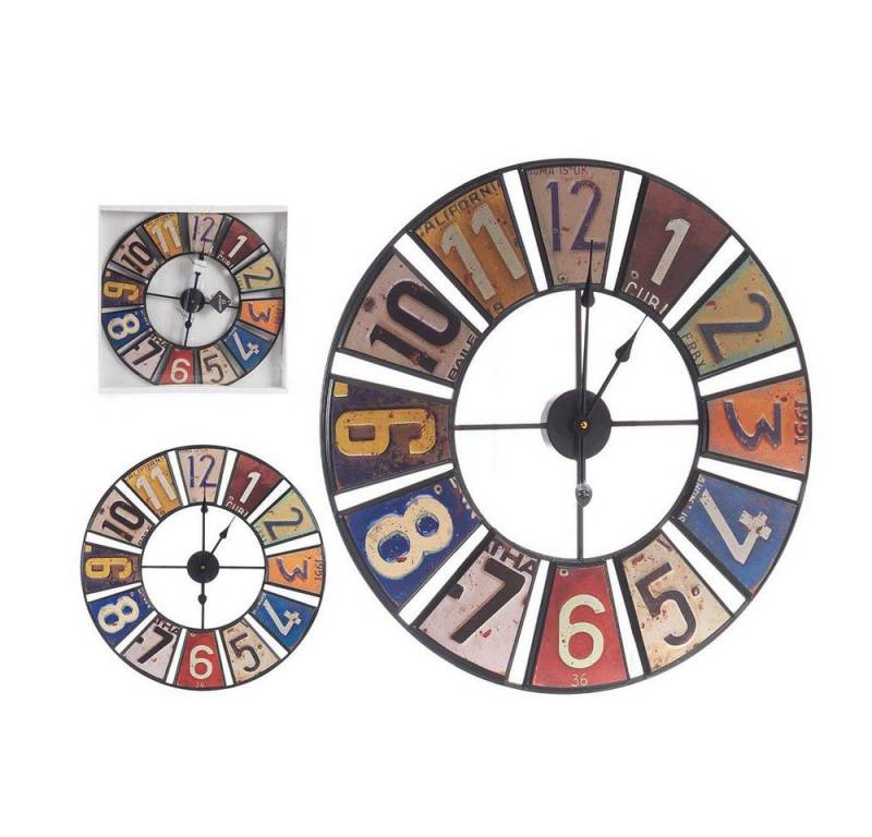 Gift Decor Uhr Wanduhr Bunt Retro Metall 60 x 4,5 x 60 cm Gift Decor Uhr Wanduhr Bunt Retro Metall 60 x 4,5 x 60 cm von Gift Decor