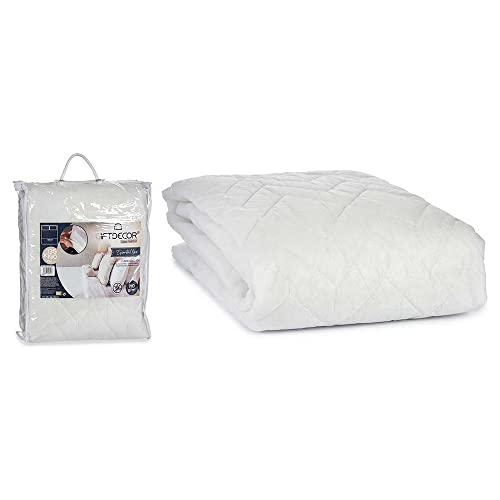 Matratzenschoner, Weiß, 190 x 135 x 1 cm von Gift Decor