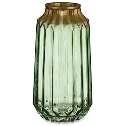 Vase, grün, Glas, 13 x 23,5 x 13 cm, 6 Stück Vase, grün, Glas, 13 x 23,5 x 13 cm, 6 Stück von Gift Decor