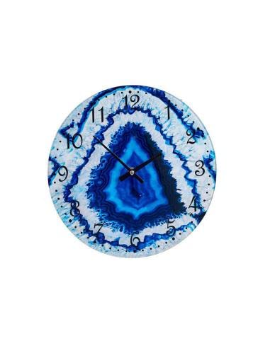 Wanduhr Blau Glas (30 X 4 X 30 cm) von Gift Decor