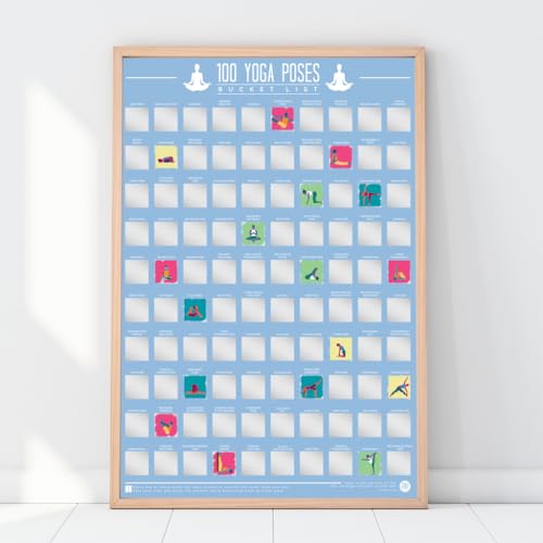 Gift Republic 100 Yoga-Posen Eimer Liste Rubbelposter von GR Gift Republic