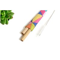 2 Sätze X Stroh Fall Coloful Dreieck Mit Bambus Strohhalme Und Reinigungsbürste, Hülse, Reise Fall, Umweltfreundliche Strohhalme, Null Abfall von Gift4Angel
