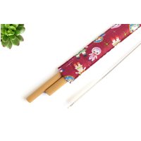 2 Sets X Stroh Fall Puppe Mit Trinken Bambus Strohhalme Und Reinigung Pinsel, Wiederverwendbare Stroh, Fall, Hochzeit Gefälligkeiten, Partei Gunst von Gift4Angel