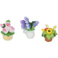 3 Stück Set Micro/Miniatur Blumentopf Für Feen Geschenk Feengarten Pflanze Terrarium Dekor Fee von GiftCatchers