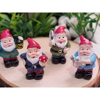 4 Stück Miniatur Zwerge Fee Gartendekor Verzauberte Garten Pflanze Terrarium Dekor Gartenzwerg Mini Für Töpfe Gnome Fairygarden von GiftCatchers