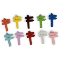 5 Stück Holz Mini Bunte Straße Schild Fee Garten Haus Ornamente Miniaturen Handwerk Mikro Landschaft Diy Dekor Pflanze Terrarium von GiftCatchers