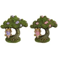 Baumelfee Mit Elfe Gartendeko Puppenhaus Schaukel Geschenk Palant Terrarium Dekor Sukkulenten Mitbringsel Baumhaus von GiftCatchers