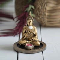 Buddha Statue & Kerzenhalter, Spirituelles Dekor, Zen/Yoga Zubehör, Entspannende Geschenke Für Frauen, Weihnachtsgeschenkidee von GiftGardenArt