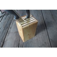 Nachhaltige Gummi Holz 6 Slot Messerblock Lagerung Halter Beschützer Einfacher Stil von GiftGoGreen