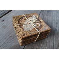 Set Von 6 Stück Quadrat Palmenholz Untersetzer Unikat Holzgrain Home Decor Kithchen Wohnzimmer Robust Lebenszeit Gebrauch Weihnachten Geschenk von GiftGoGreen