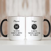 Pisces Virgo Tassen, Paar Matching Mug Set, Sternzeichen Love Match, Paare Geschenk Für Verlobung, Hochzeit, Brautparty, Jubiläum, Weihnachten Pisces Virgo Tassen, Paar Matching Mug Set, Sternzeichen Love Match, Paare Geschenk Für Verlobung, Hochzeit, Brautparty, Jubiläum, Weihnachten von GiftHappyDesign