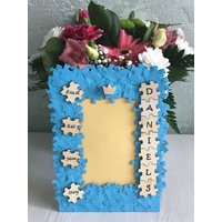 Vatertag, Benutzerdefinierte Puzzle, Baby Geboren Datum, Rahmen, Überraschung Personalisierte Geschenk-Idee, Phrase, Scrapbooking Geschenk Für B von GiftIdeaBoutique