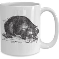 Gemeiner Wombat Oder Vombatus Ursinus Vintage Gravur Tasse, Kaffeetasse, Oder von GiftIdeasHere