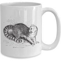 Katta Oder Lemur Catta Vintage Gravur Tasse, Kaffeetasse von GiftIdeasHere