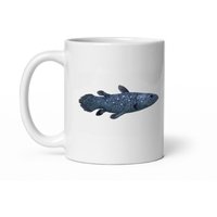 Quastenflosser Fisch Auf Weißer Tasse, Kaffeetasse, Küchendekor, Lustige Geschenkidee von GiftIdeasHere