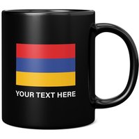 Armenien Flagge Mit Benutzerdefiniertem Text 11 Unzen Kaffeebecher/Tasse - Perfektes Geburtstagsgeschenk Für Sie Oder Ihn | Geschenk Männer Frauen von GiftMonsterCo