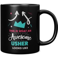 „This Is What An Awesome Usher Looks Like" 11Oz Kaffeetasse/Tasse - Perfektes Geburtstagsgeschenk Für Sie Oder Ihn | Geschenk Männer Frauen von GiftMonsterCo